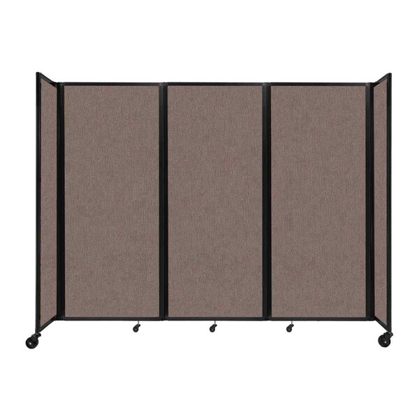 Versare Room Divider 360 Folding Portable Partition 8'6" x 6'10" Latte Fabric 1182313 - main